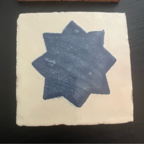 Mexican Hand Painted Terra-Cotta Talavera Vintage Tiles Set of 4 - Picture 4 of 11